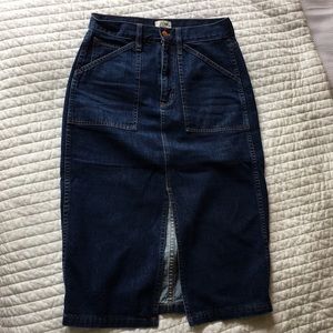 J.  Crew denim midi skirt